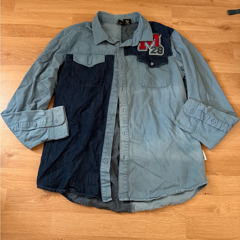 Disney denim button-up shirt